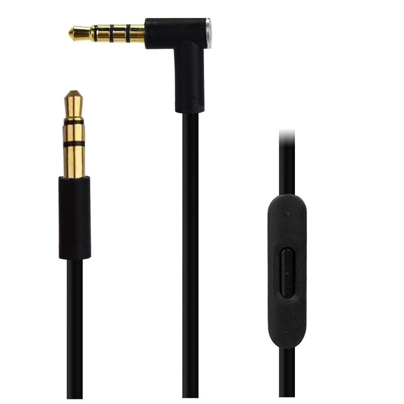 Arzweyk Replacement Audio Cable Cord Wire with In-line Mic Audio Extension Cable and Volume Control Compatible with Beats Headphones Solo4/Solo3/Solo/Studio/Pro/Detox/Wireless/Mixr/Executive/Pill (Black) - Image 1